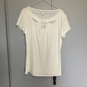 White House Black Market White Short Sleeve Top